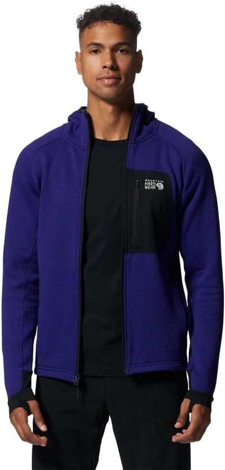 imageMountain Hardwear mens Polartec Power Grid Full Zip HoodyKlein Blue Heather