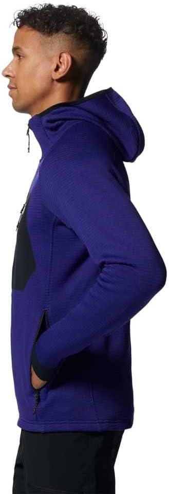 imageMountain Hardwear mens Polartec Power Grid Full Zip HoodyKlein Blue Heather