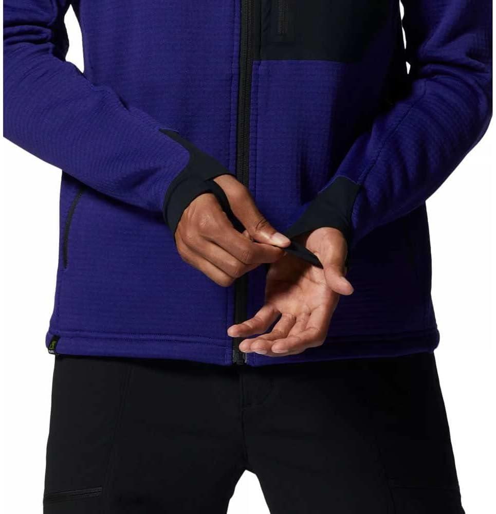 imageMountain Hardwear mens Polartec Power Grid Full Zip HoodyKlein Blue Heather