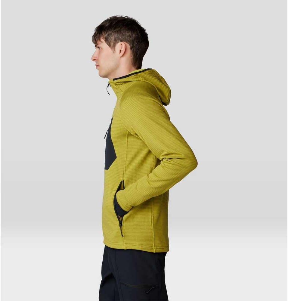 imageMountain Hardwear mens Polartec Power Grid Full Zip HoodyMoon Moss Heather New 2024