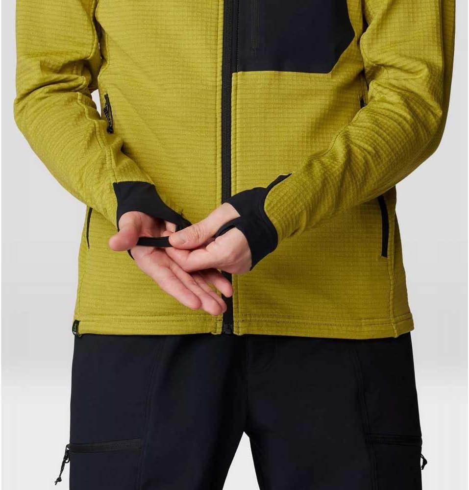 imageMountain Hardwear mens Polartec Power Grid Full Zip HoodyMoon Moss Heather New 2024