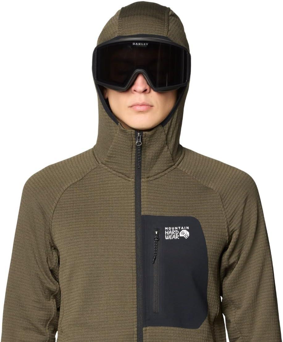 imageMountain Hardwear mens Polartec Power Grid Full Zip HoodyRidgeline Heather
