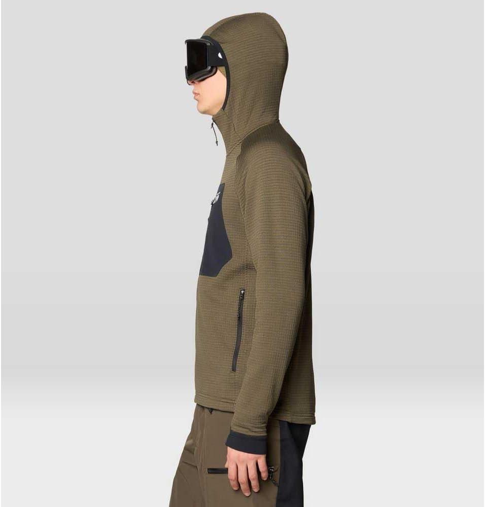 imageMountain Hardwear mens Polartec Power Grid Full Zip HoodyRidgeline Heather