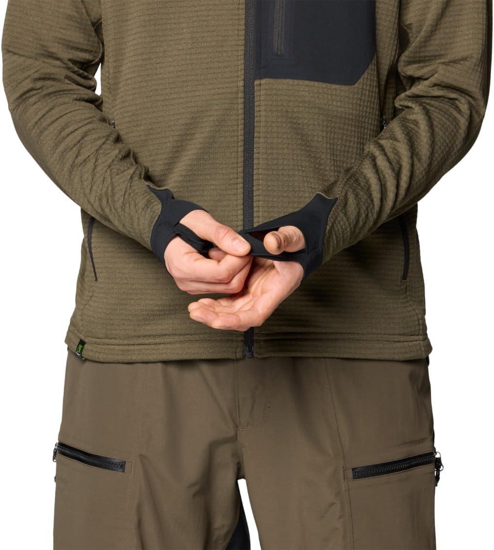 imageMountain Hardwear mens Polartec Power Grid Full Zip HoodyRidgeline Heather