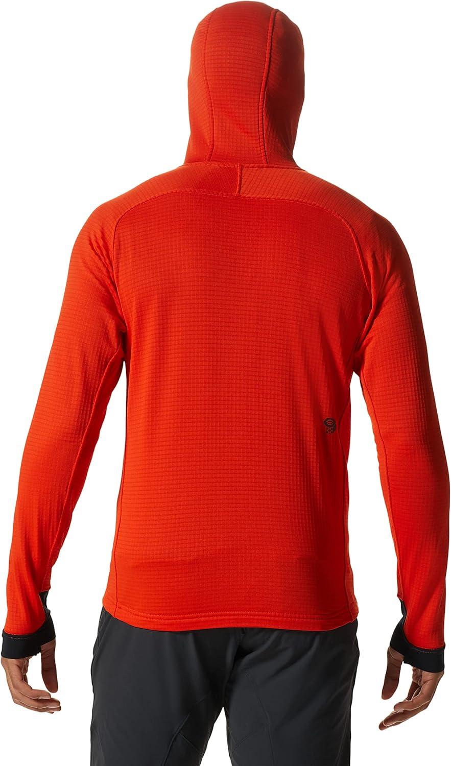 imageMountain Hardwear mens Polartec Power Grid Full Zip HoodyState Orange