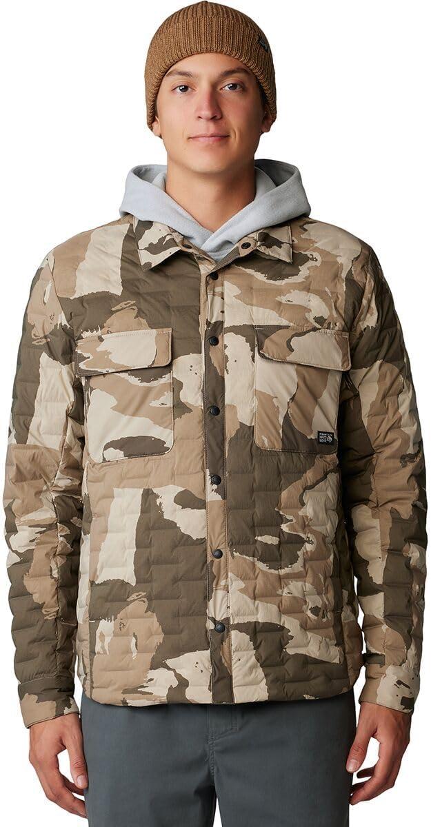 imageMountain Hardwear mens Stretchdown Light ShacketBadlands Snowdrifts Print