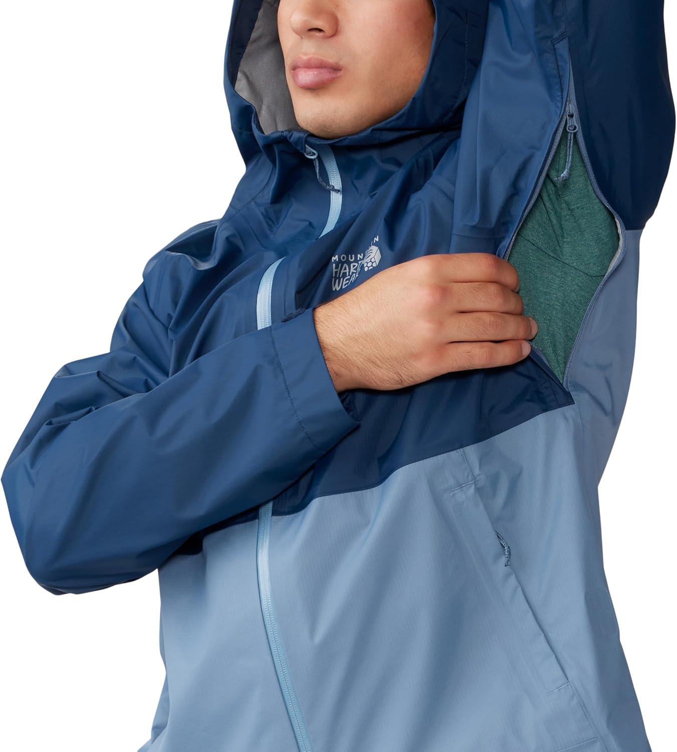 imageMountain Hardwear mens Threshold JacketLight Zinc Hardwear Navy