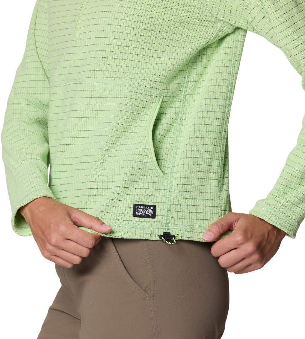 imageMountain Hardwear womens Summit Grid Half Zip HoodyGreen