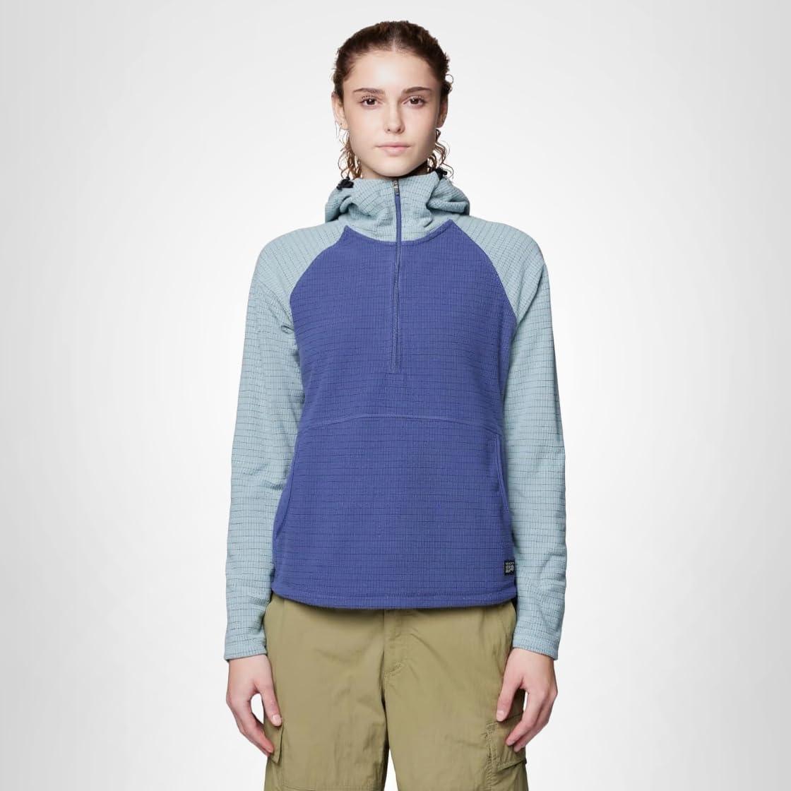 imageMountain Hardwear womens Summit Grid Half Zip HoodyLapis Dusk Ice Shadow