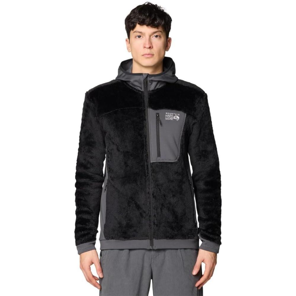 imageMountain Hardwear mens Polartec High Loft HoodyBlack  Volcanic