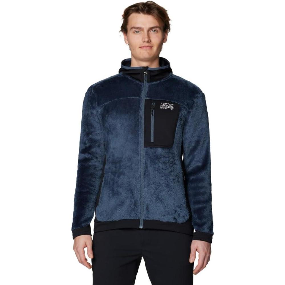 imageMountain Hardwear mens Polartec High Loft HoodyMoon Blue Black