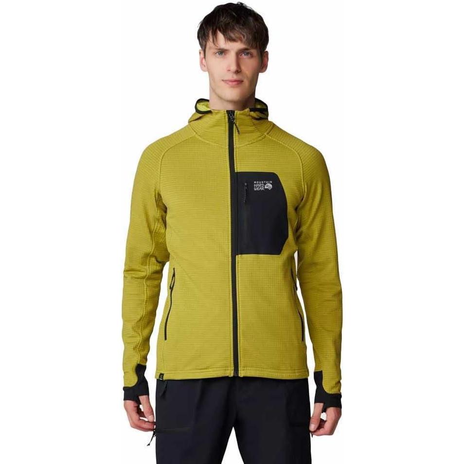 imageMountain Hardwear mens Polartec Power Grid Full Zip HoodyMoon Moss Heather  New 2024