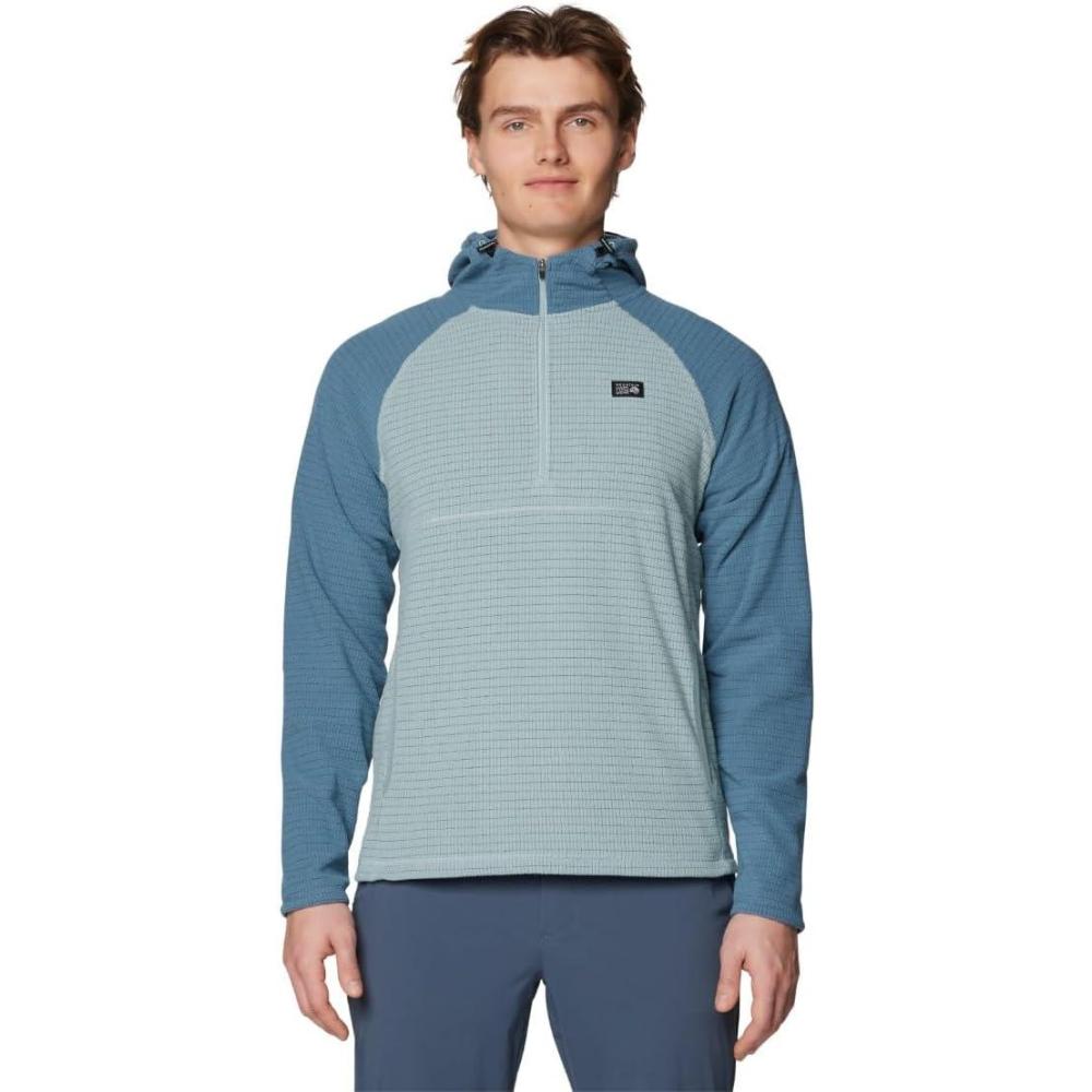 imageMountain Hardwear mens Summit Grid HoodyIce Shadow Adriatic Blue