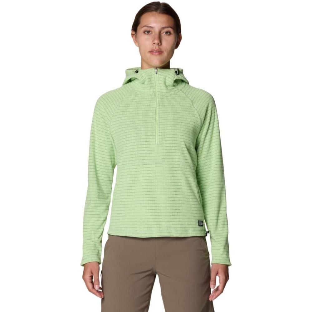 imageMountain Hardwear womens Summit Grid Half Zip HoodyGreen