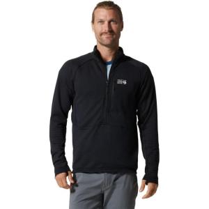 Mountain Hardwear Men’s Polartec Power Grid Half Zip Jacket | Stylish and Warm Jacket for All Outdoor Adventures(Black – New 2024)