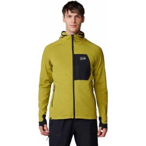 Mountain Hardwear mens Polartec Power Grid Full Zip Hoody(Moon Moss Heather – New 2024)
