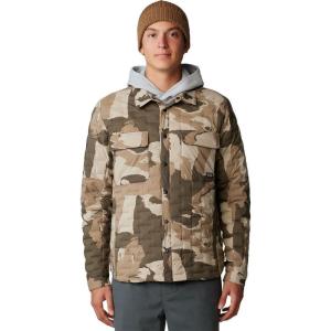 Mountain Hardwear mens Stretchdown Light Shacket(Badlands Snowdrifts Print)