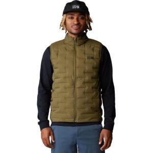 Mountain Hardwear mens Stretchdown Vest(Combat Green – New 2024)