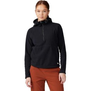 Mountain Hardwear womens Summit Grid Half Zip Hoody(Black)