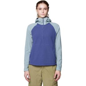 Mountain Hardwear womens Summit Grid Half Zip Hoody(Lapis Dusk  Ice Shadow)