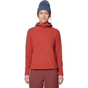 Mountain Hardwear womens Summit Grid Half Zip Hoody(Mars Red)