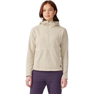 Mountain Hardwear womens Summit Grid Half Zip Hoody(Wild Oyster)