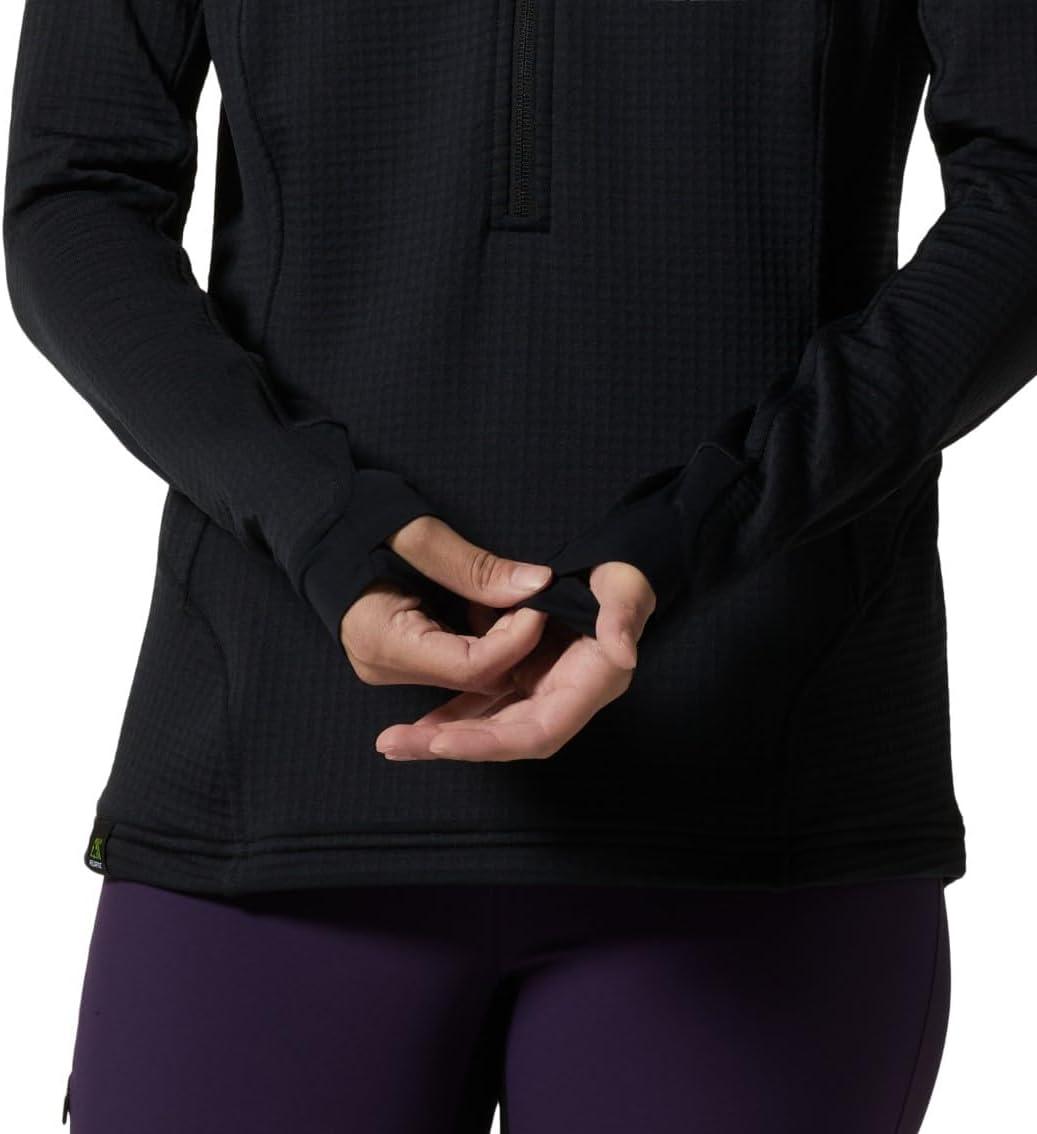 imageMountain Hardwear Womens Polartec Power Grid Half Zip JacketBlack