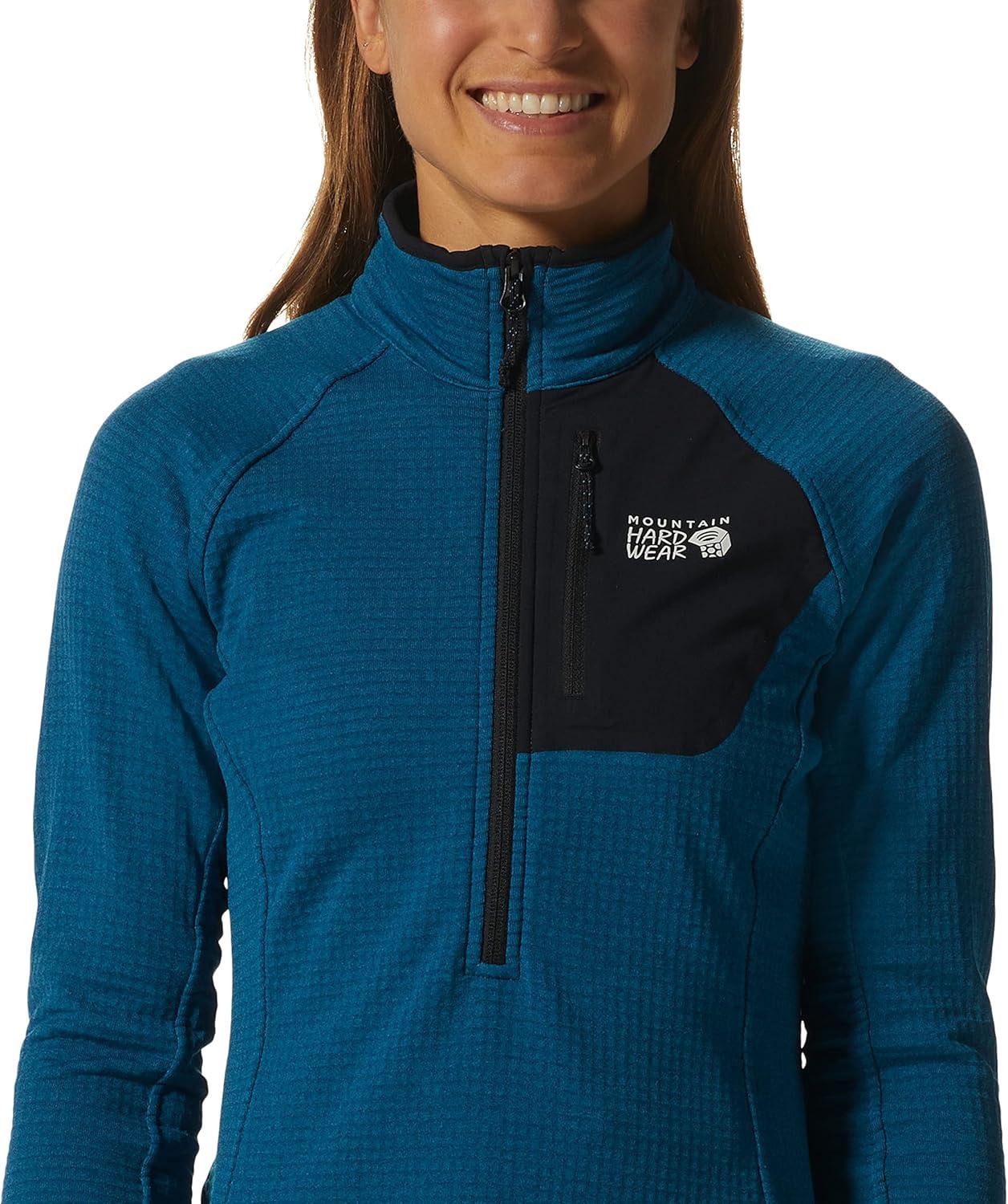 imageMountain Hardwear womens Polartec Power Grid Half Zip JacketVinson Blue Heather