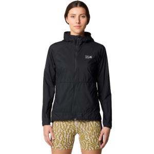 Mountain Hardwear womens Kor Airshell Hooded Jacket(Black)