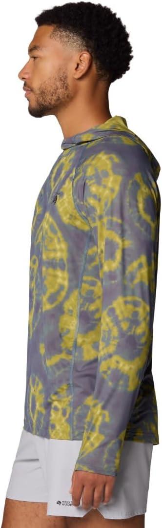 imageMountain Hardwear Mens Crater Lake Hoody for Hiking Camping Backpacking and Casual WearAdriatic Blue Spore Dye Print
