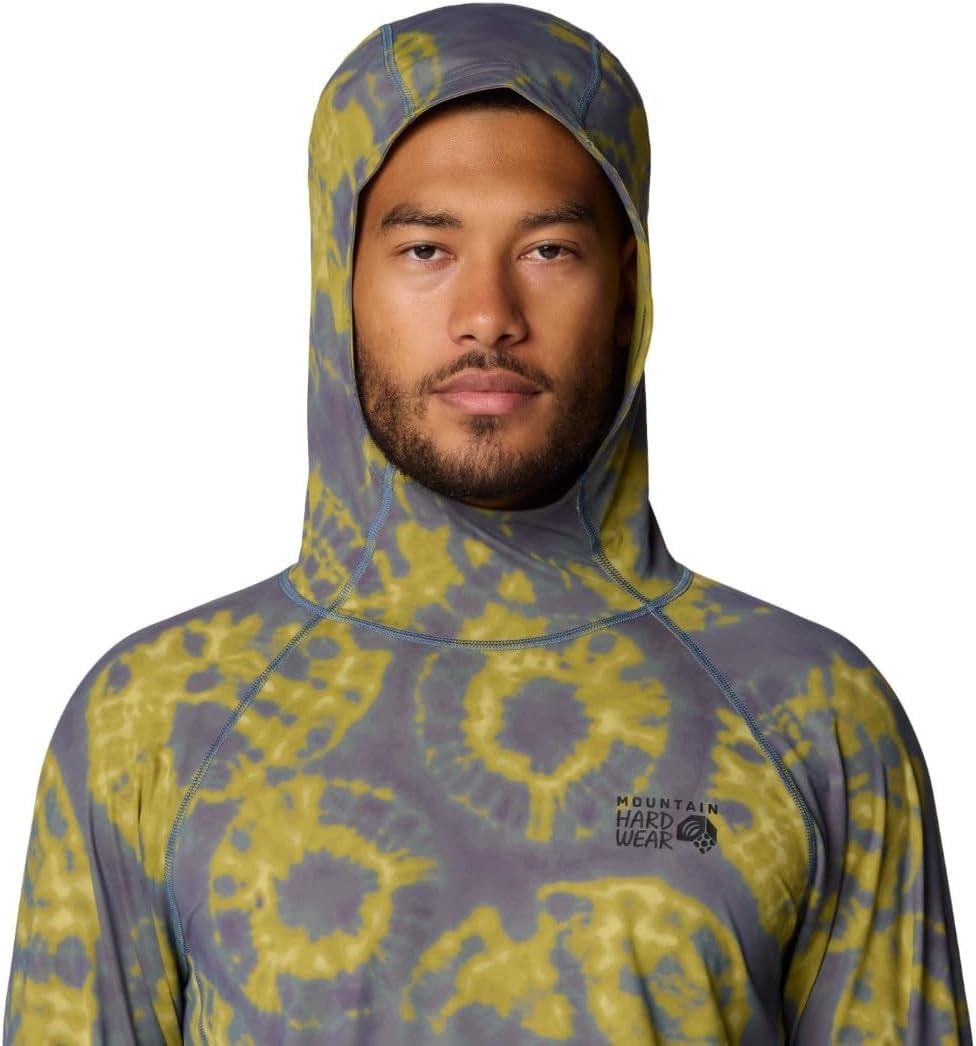imageMountain Hardwear Mens Crater Lake Hoody for Hiking Camping Backpacking and Casual WearAdriatic Blue Spore Dye Print