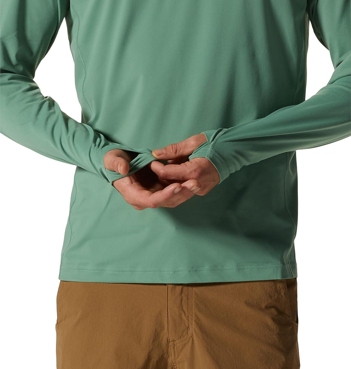 imageMountain Hardwear Mens Crater Lake Hoody for Hiking Camping Backpacking and Casual WearAloe