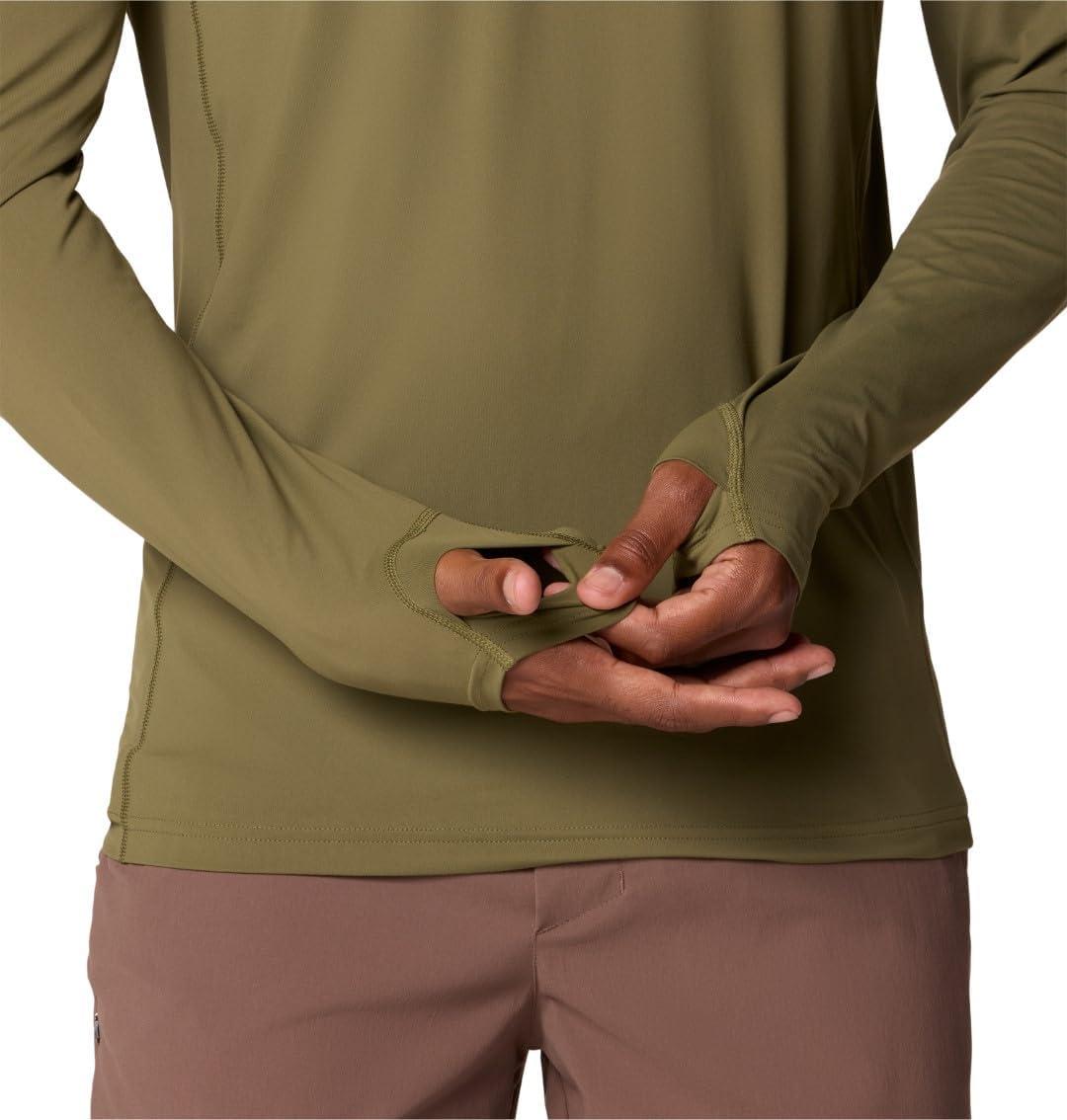 imageMountain Hardwear Mens Crater Lake Hoody for Hiking Camping Backpacking and Casual WearCombat Green