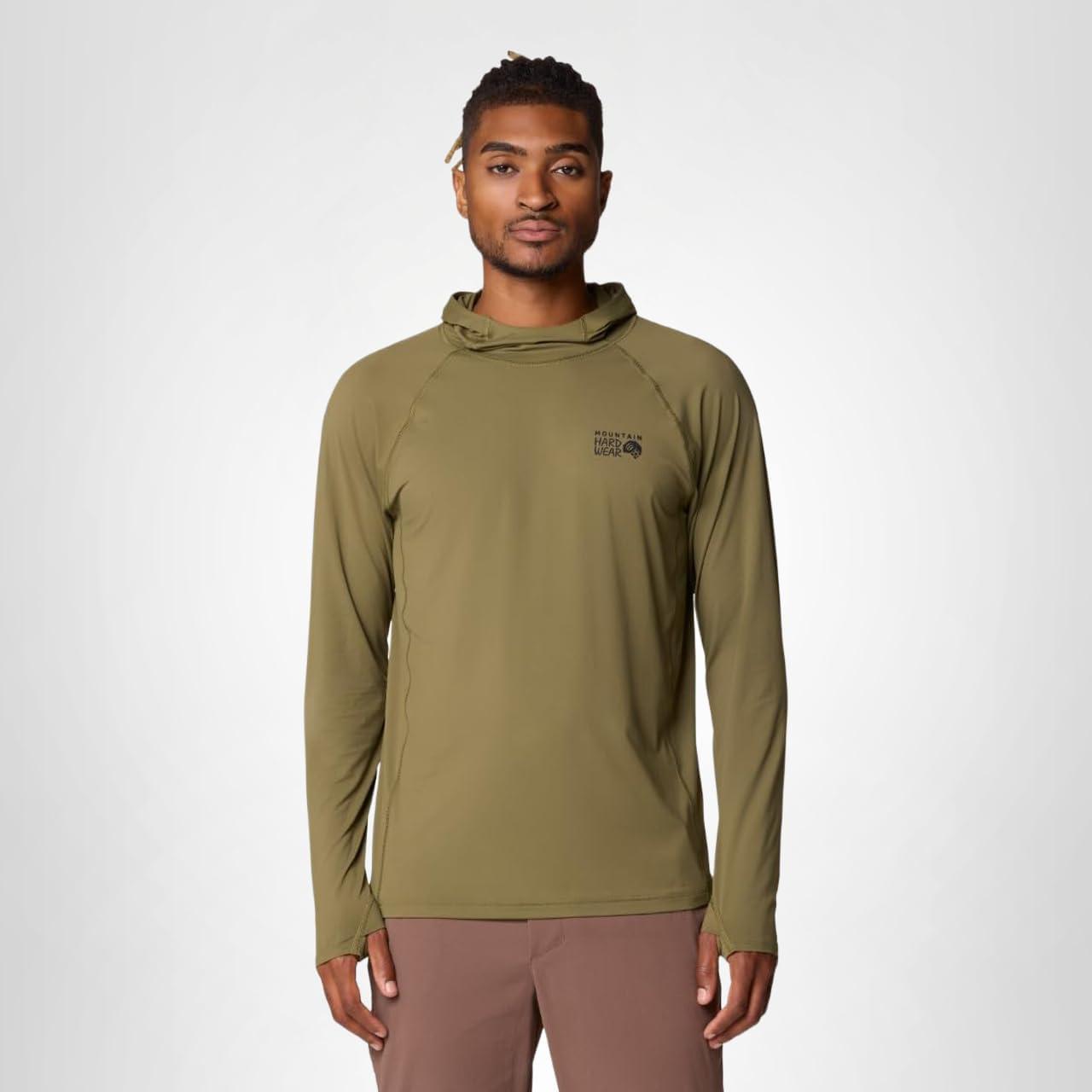 imageMountain Hardwear Mens Crater Lake Hoody for Hiking Camping Backpacking and Casual WearCombat Green