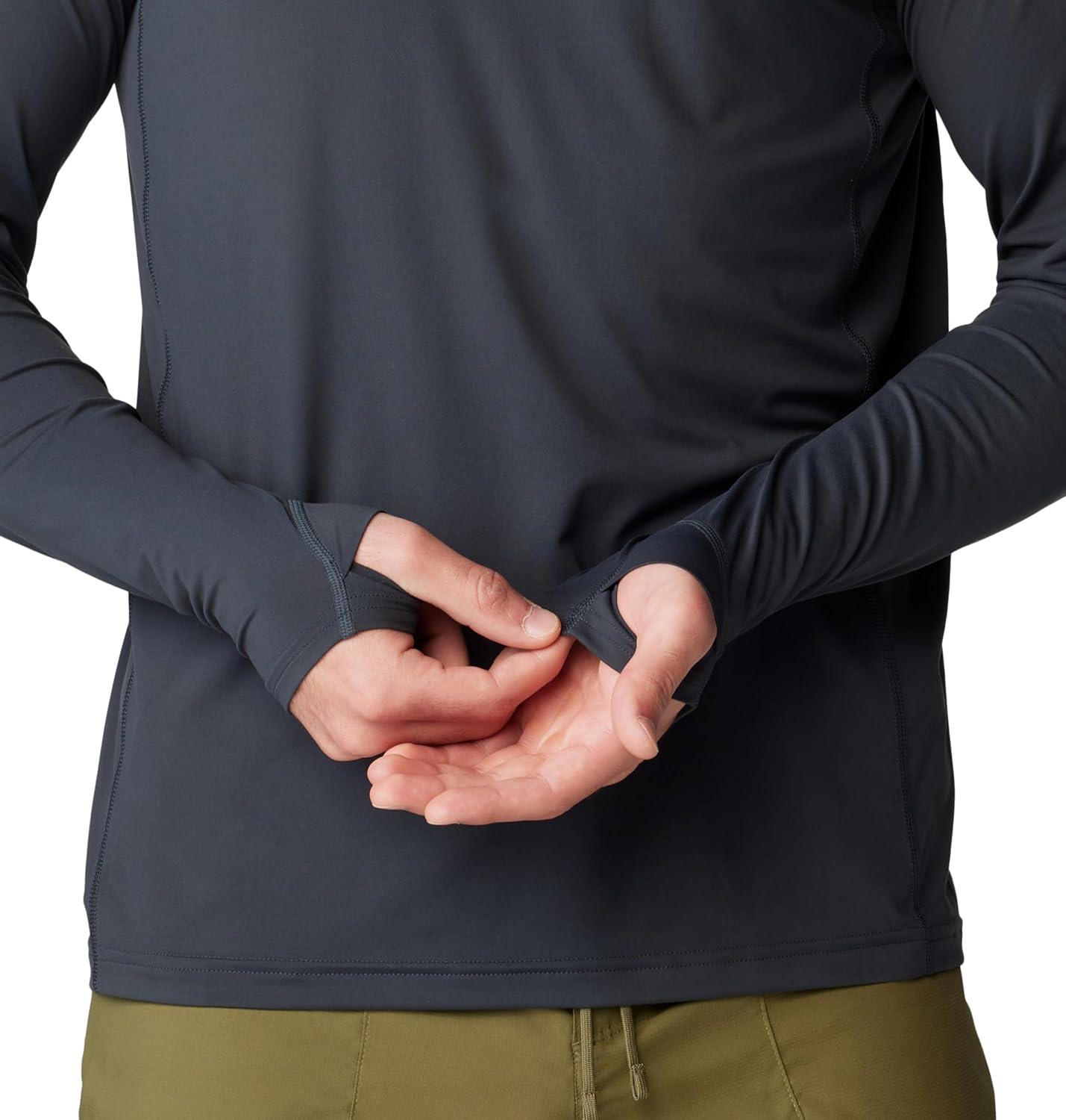 imageMountain Hardwear Mens Crater Lake Hoody for Hiking Camping Backpacking and Casual WearDark Storm