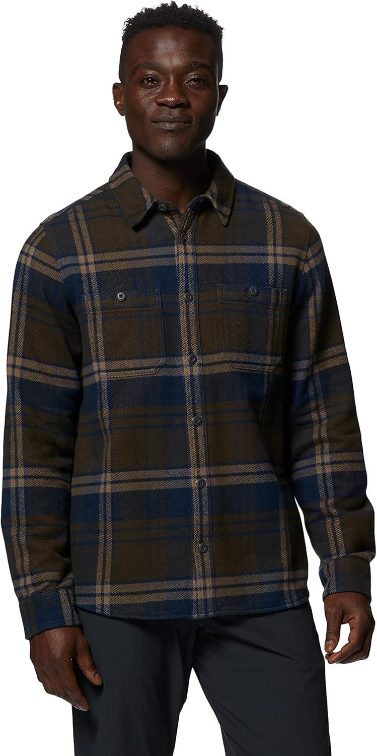 imageMountain Hardwear Mens Plusher Long Sleeve ShirtRidgeline Bonfire Plaid