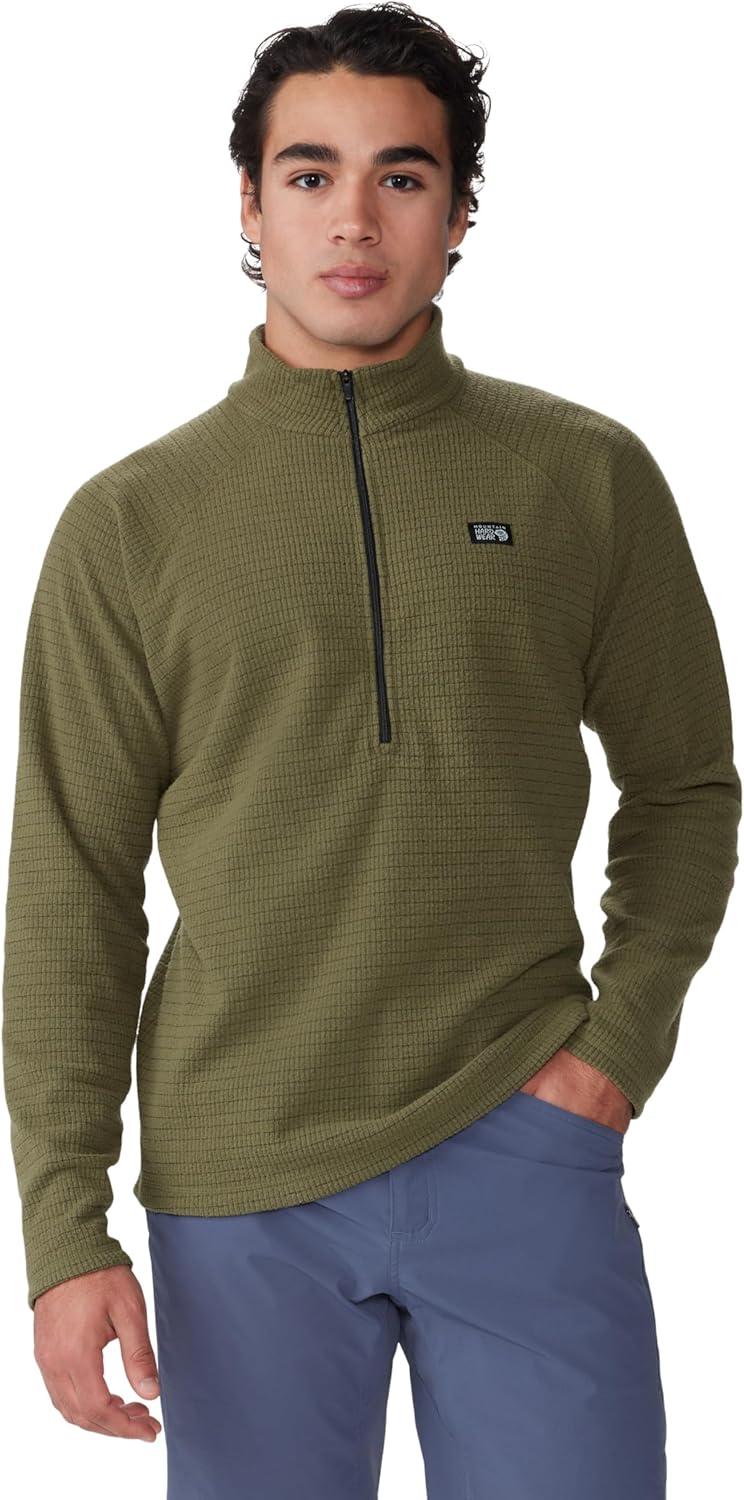 imageMountain Hardwear mens Summit Grid Half ZipCombat Green