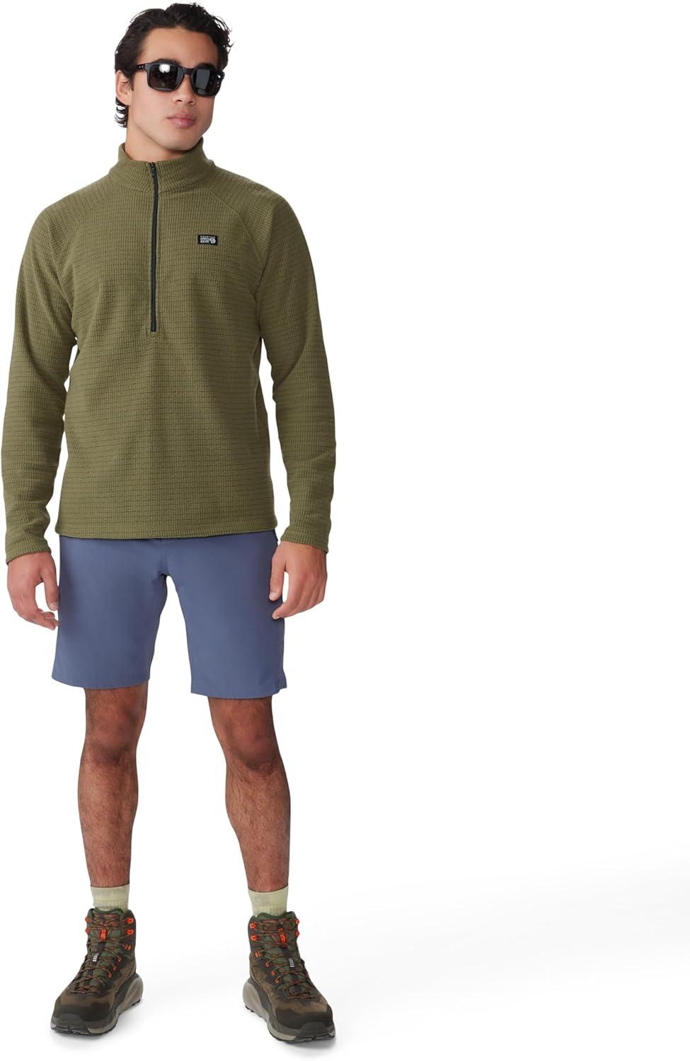 imageMountain Hardwear mens Summit Grid Half ZipCombat Green