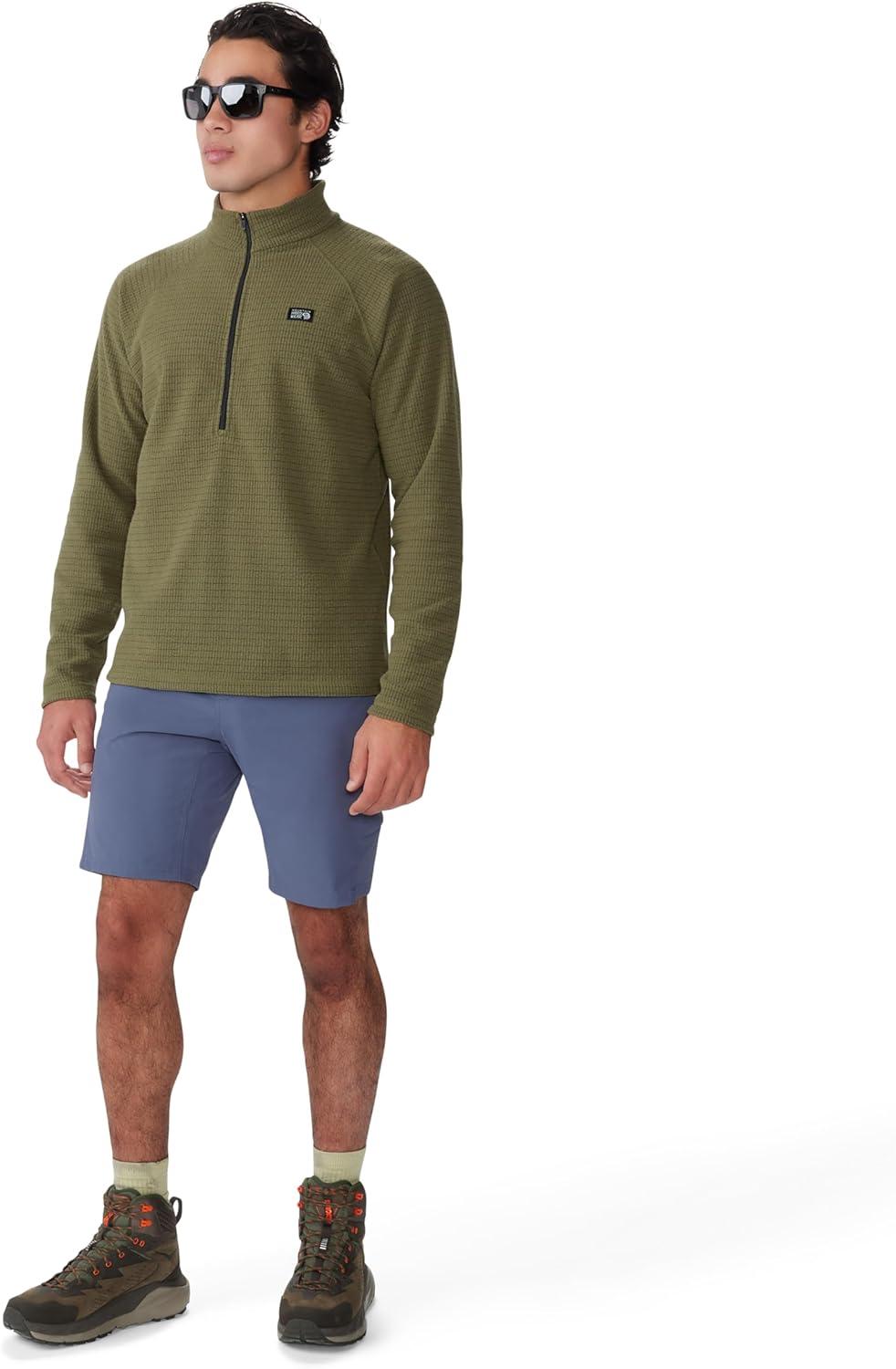 imageMountain Hardwear mens Summit Grid Half ZipCombat Green