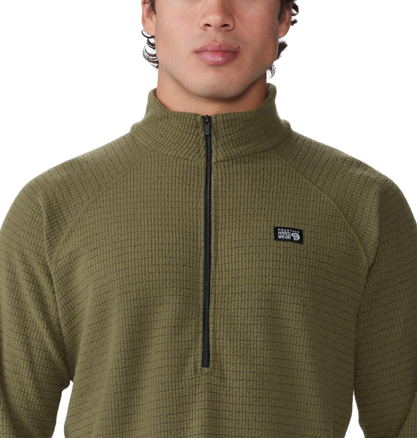 imageMountain Hardwear mens Summit Grid Half ZipCombat Green