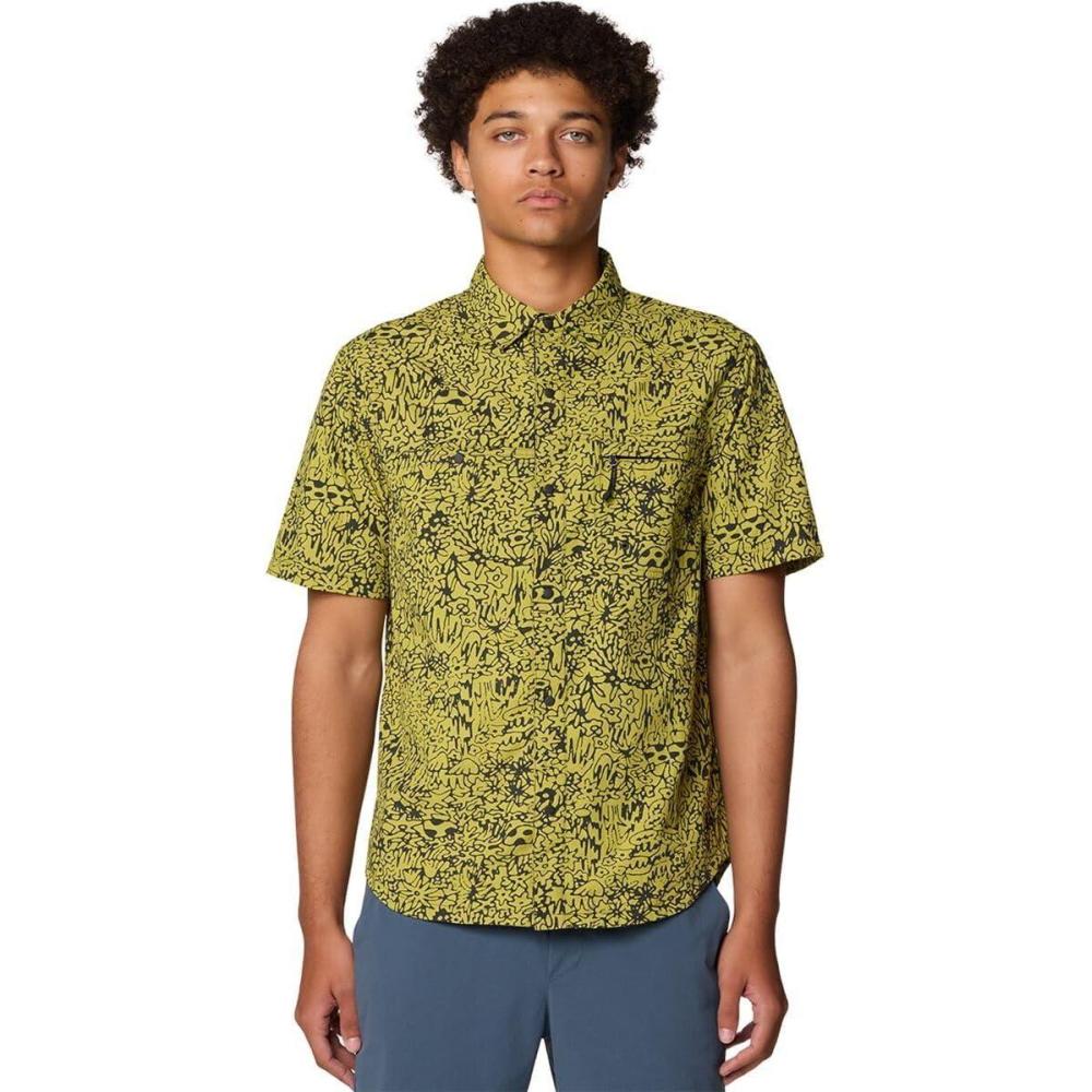 imageMountain Hardwear Mens Stryder Short Sleeve ShirtMoon Moss Forager Print