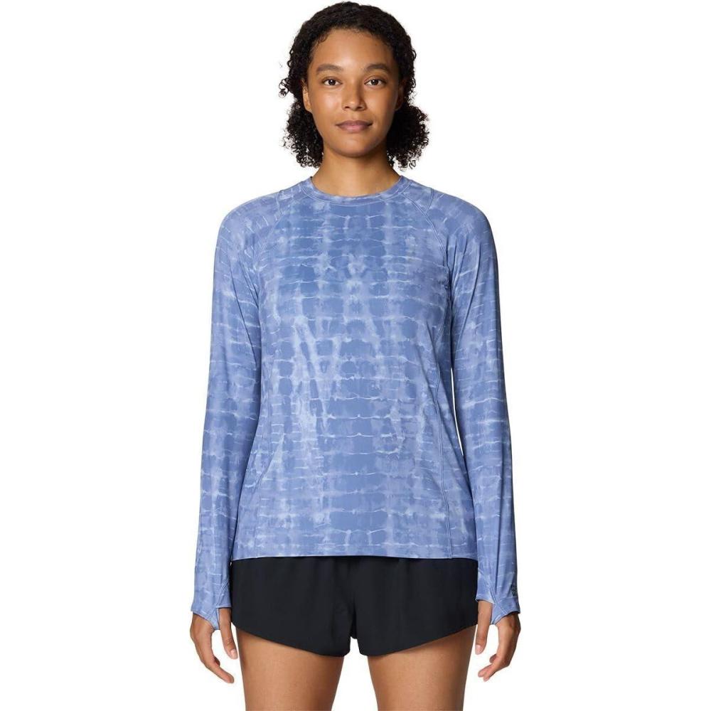 imageMountain Hardwear Womens Crater Lake Long SleeveBest Coast Blue Prismatic Print