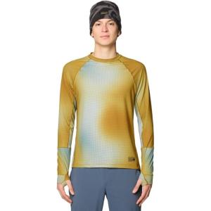 Mountain Hardwear Mens Butter Up Long Sleeve(Olive Gold Multi Ombre Print)