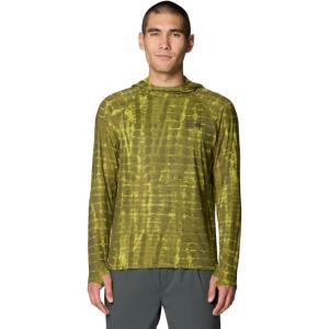 Mountain Hardwear Men’s Crater Lake Hoody for Hiking, Camping, Backpacking, and Casual Wear(Combat Green Prismatic Print)