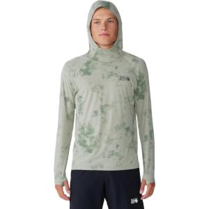 Mountain Hardwear Men’s Crater Lake Hoody for Hiking, Camping, Backpacking, and Casual Wear(White Sage Nebula Print)