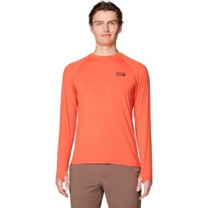 Mountain Hardwear Men’s Crater Lake Long Sleeve Crew Shirt for Hiking, Camping, Outdoor Adventures, and Casual Wear(Aspect)
