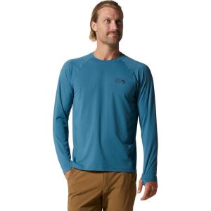 Mountain Hardwear Men’s Crater Lake Long Sleeve Crew Shirt for Hiking, Camping, Outdoor Adventures, and Casual Wear(Caspian)