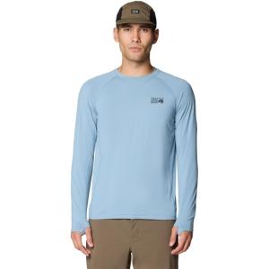 Mountain Hardwear Men’s Crater Lake Long Sleeve Crew Shirt for Hiking, Camping, Outdoor Adventures, and Casual Wear(Element)