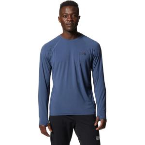 Mountain Hardwear Men’s Crater Lake Long Sleeve Crew Shirt for Hiking, Camping, Outdoor Adventures, and Casual Wear(Zinc)