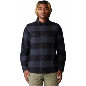 Mountain Hardwear Mens Plusher Long Sleeve Shirt(Black Tatanka Check Print)